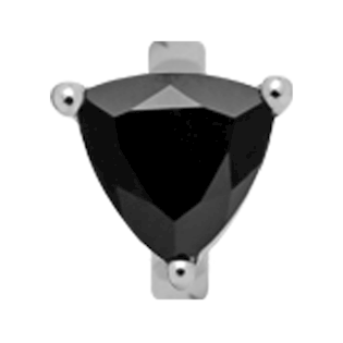 Christina Collect Triangular black Onyx rings*
